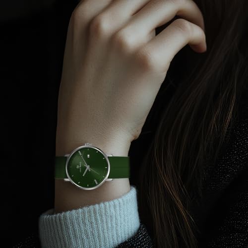 Image of Analog Watch for Men with Silicone Band | Magnetic Lock Strap | Japanese Quartz Movement | Water Resistant | Formal & Casual Wristwatch Gift