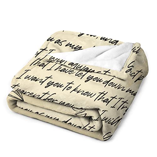 Couverture flanelle chaude et douce inscription parents cadeau fille - 4