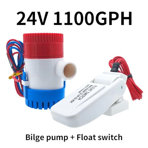 Bomba de achique 1100GPH 24V con interruptor de flotador para botes y casas flotantes miniatura 2