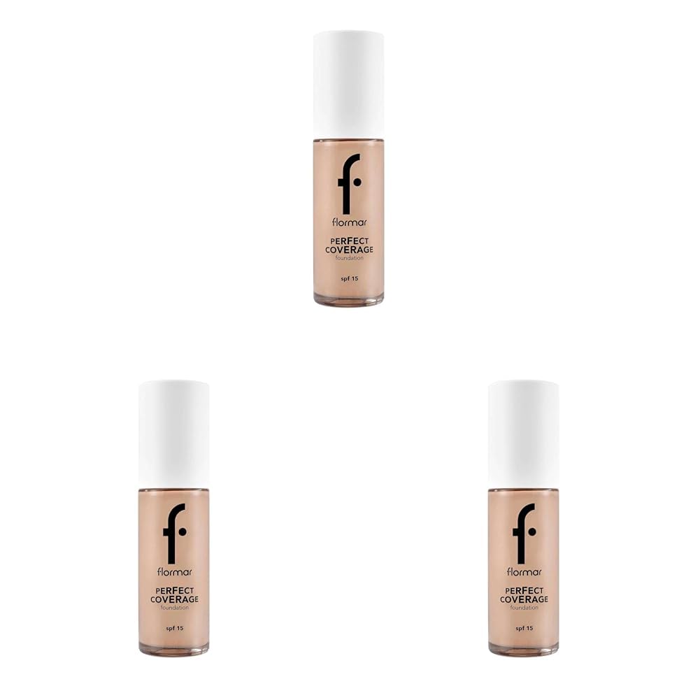 Flormar Perfect Coverage Yüksek Pigmentli & Yarı Parlak Bitişli SPF15 Fondöten 101 PASTELLE (3 paketi)