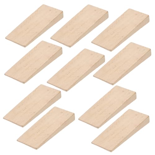 Milisten 10 Pezzi Cunei Di Fissaggio a Manico in Legno Per Attrezzi Agricoli, Accessori Per Riparazione Strumenti Cuneo Triangolare, Pratici Per Fissaggio e Rinforzo Manici Di Zappe e Asce