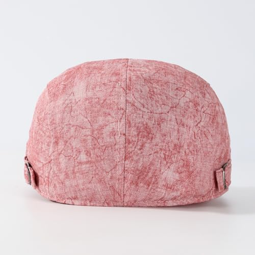 Image of Quanhaigou Unisex Denim Newsboy Hats Flat Ivy Gatsby Cabbie Driving Berets Hat Cotton Dad Cap for Men Women