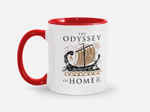 Taza Ilíada Odisea Homero Odisea Libro De Historia Griega Antigua Odisea Tazas Premium Coffee Mug Cerámica Tazas De Café For Cocina Regalo Oficina 330Ml