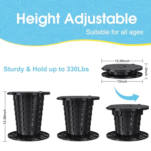 Upgrade Retractable Portable Toilet, Camping with 8 Gallon Bags for Adults Kids, Height Adjustable Foldable Travel Toilet Portable Potty, Perfect for Outdoor Emergency Use - Thumbnail 2