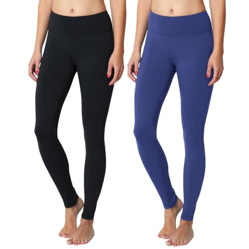 Image of baleaf Women's Fleece Lined Leggings, High Waisted | Thermal Warm Winter Tights, Thick Yoga Pants, Cold Weather, with Pockets