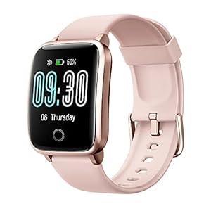 Willful Smart Watch for Men Women IP68 Waterproof, Fitness Tracker Heart Rate Monitor Sport Digital Watch, Smartwatch for Android Phones and iOS Phones Compatible iPhone Samsung (Pink)