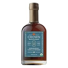 Crown Maple Madagascar Vanilla Infused Organic Maple Syrup, 25 Fl Oz, Real Vanilla Bean, Pancakes, Baking, Cocktails & Brunch