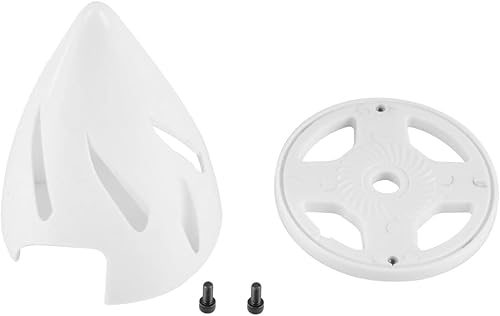 Miniatura 3 de Cubierta de hélice de cono hueco de plástico blanco con punta giratoria de 2.25 pulgadas, 2 aperturas para modelo de avión RC (azul) (rojo)