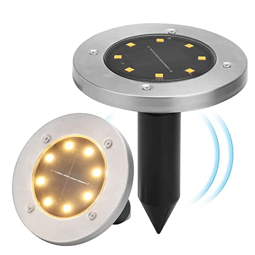 Lot de 2 répulsif anti-taupes solaire Ultrasonic - Répulsif anti-taupes - Répulsif anti-taupes - Ip65 - Étanche - Anti-taupes - Orange Cover