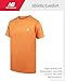New Balance Boys' Athletic Shirt - 2 Pack Short Sleeve Crew Neck Active Performance T Shirts for Boys (Sizes: 8-20), Size 8, Orange Space Timberwolf