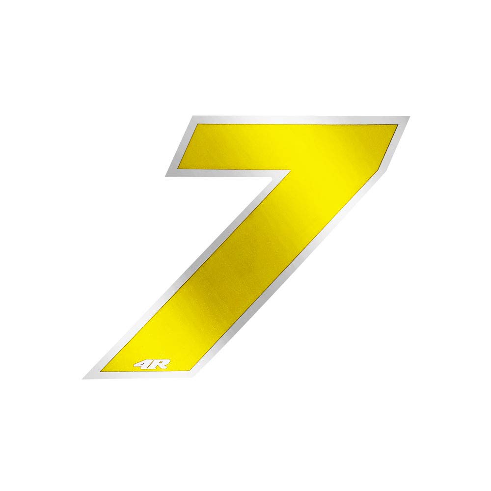Quattroerre Racing Number 7 Anodized Medium, Yellow