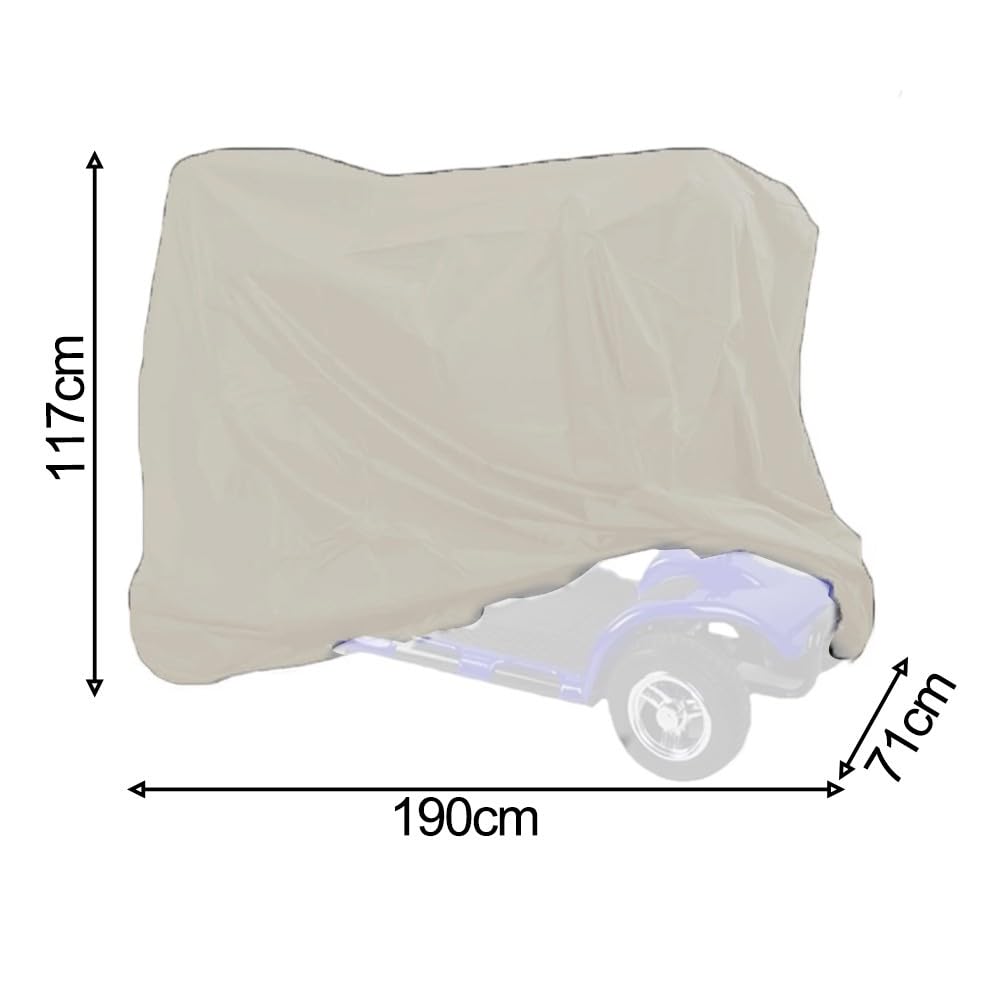 Funda impermeable para scooter de movilidad de 3 a 4 ruedas, 210D Oxford, refugio eléctrico para silla de ruedas con bolsa de almacenamiento al aire libre, lluvia, nieve, para protección