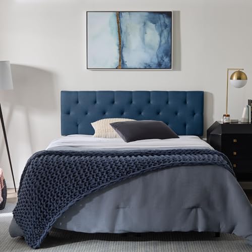 Lucid Mid-Rise Upholstered Headboard - Diamond Tufted - Padded Polyester - Adjustable Height from 34” to 46” - Easy Assembly - Bed Frame or Wall Mount - Sturdy - Cobalt - Full / Full XL Size Lucid Mid-Rise Upholstered Headboard - Diamond Tufted - Padded Polyester - Adjustable Height from 34” to 46” - Easy Assembly - Bed Frame or Wall Mount - Sturdy - Cobalt - Full / Full XL Size