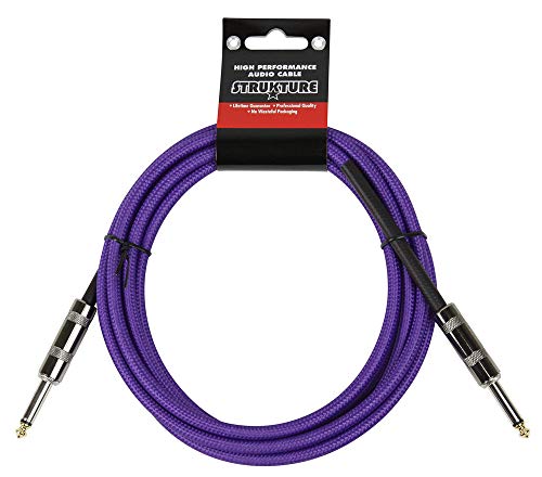 STRUKTURE SC10PP 10' Instrument Cable, 6Mm Woven, Purple