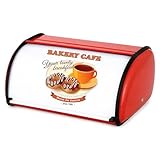 boite a pain rouge design (RANGEMENT CUISINE ÉLÉGANT) Cette boîte à pain métal apporte une solution de rangement cuisine pratique et décorative pour garder votre plan de travail propre, organisé et plus harmonieux au quotidien.