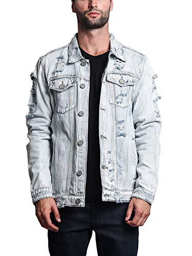 Image of VICTORIOUS Men's Distressed Denim Jacket