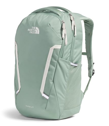 Image of The North Face Women's Vault Everyday Laptop Backpack - Commuter Travel Bag, Water-Repellent, Spacious Main Compartment, Slate Moss /White Dune, One Size
