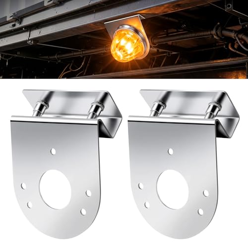 VistRay 2 PCS 45 Degree Angled Clamp-On Watermelon Light Brackets,Stainless Steel,Suitable for Semi-Trucks Trucks Pickup by VistRay - Used condition - US$23.56