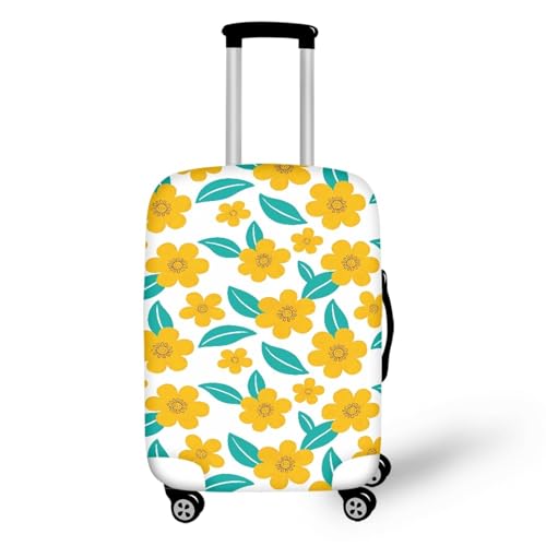 Luggage cover élastique XL et housse de valise lavable jaune verte
