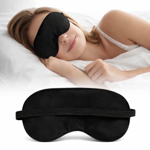 Image of Trajectory Travel Neck Pillow with Sleeping Eye Mask Combo for Travelling and Sleeping in Airplane Flight, Cab, Car, Train, Bus for Men and Women Black (As seen on Shark Tank)