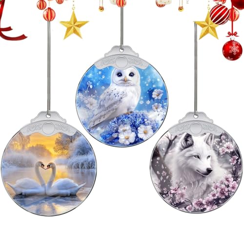 Bimkole Christmas Ornaments Crystal Hanging, Holiday...