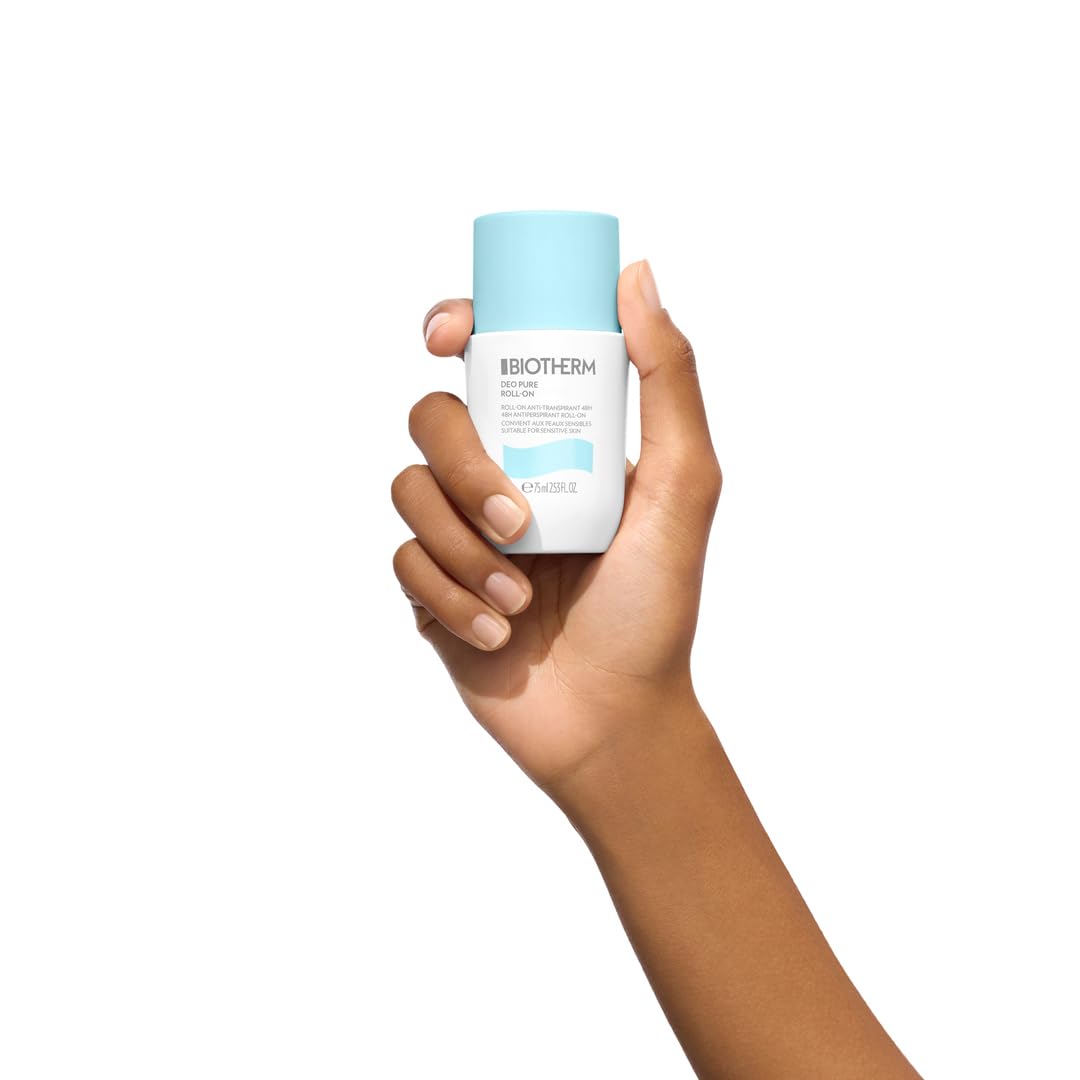 BIOTHERM Deo Pure, Deodorante Antitraspirante, Per Tutti i Tipi di Pelle, Sensazione di Morbidezza e Freschezza Dopo l'Uso, Con Complesso Minerale Attivo, Non Appiccica
