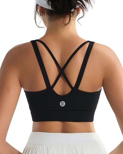 Image of RUNNING GIRL High Impact Sports Bras for Women, High Support Running Sports Bra Moulded Cup Strappy Sports Bras