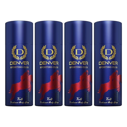 Image of Denver Sporting Club Volt Deodorant For Men- 165 ML Each, Pack of 4