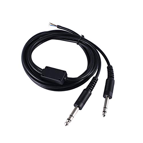 Fone de ouvido para aviação faça você mesmo 2 m UFQ Fones de ouvido para aeronaves de plugue duplo C