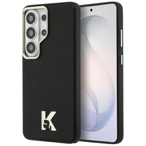 CG MOBILE Karl Lagerfeld K Coque de protection en métal avec logo compatible avec MagSafe pour Samsung Galaxy S26 Ultra (noir)
