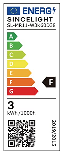 Sincelight 12V Mr11 Gu4 Led Small Reflector Ø35Mm Spot Light Bulb With Gu4 Base, 3W, 280 Lumens, 25W Halogen Equivalent, 6000K (Cool White) High Color Rending Ra≈92, 35°Beam Angle, Pack Of 6 #TOP7
