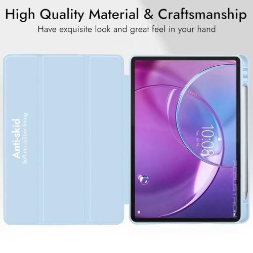 Image of Robustrion Case for Lenovo Idea Tab Pro 2nd Gen 13 inch Cover Case with [Pencil Holder] [Soft Flexible Case] for Lenovo Idea Tab Pro Gen 2 Cover Case 13 inch [Auto Sleep Wake Support] - Light Blue