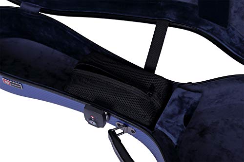 Image of Crossrock Poly Carbon OM /000 Guitar Case, Anti-scratch Flight Case in Blue (CRF4000OMBL)