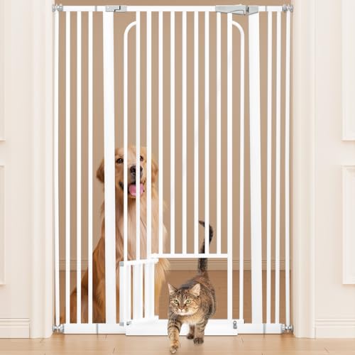 Ostutry Extra Tall Cat Gate with Cat Door