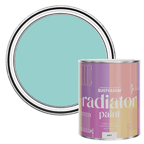 Rust-Oleum Blue Radiator Paint in Matt Finish - Teal 750ml