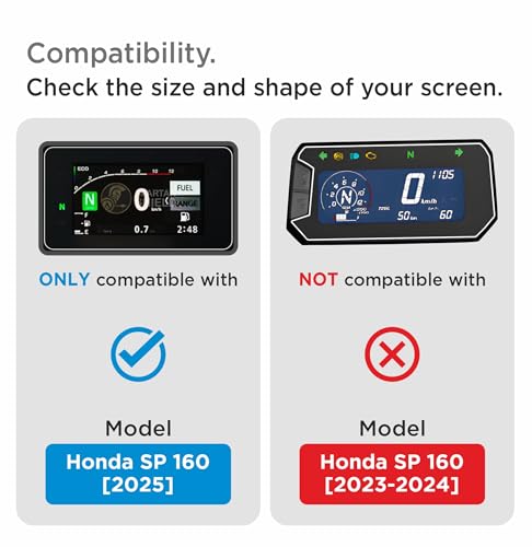 Image of Digital Meter Screen Guard For NEW 2025 HONDA SP 160 Bike || TFT Instrument Cluster Protector || Anti Scratch | HD Clarity || Display Speedometer Console Accessory [Not Tempered Glass]