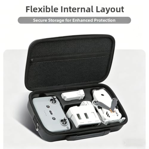 Estuche para DJI Lito X1 rígido evita golpes bolsa de viaje impermeable gris y negra 7