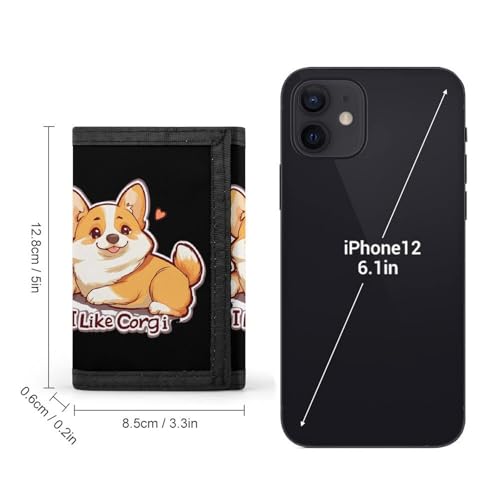I Like Corgi Dog Trifold Wallets Lightweight RFID Blocking Wallet Credit Card Holder Custom Gifts for Men Women2