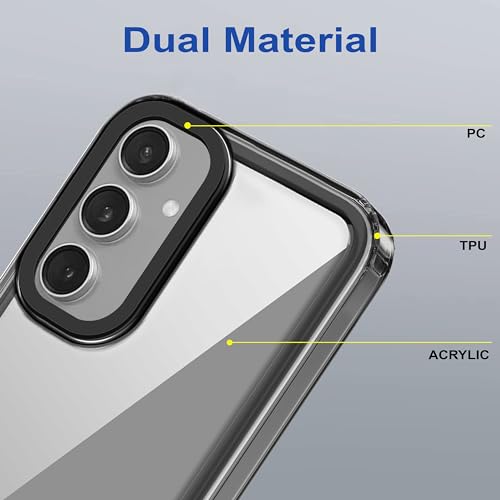 Image of amazon basics Back Case Cover for Samsung Galaxy S25 5G | Compatible for Samsung Galaxy S25 5G Back Case Cover | Case Cover with Camera Protection | (TPU + PC | Translucent Black)
