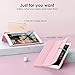 VIKESI for iPad 6th / 5th Generation 9.7 inch Case (2018/2017), iPad Air 2 & 1 (2014/2013) Case, Clear Back, Smart Cover [Built-in Pencil Holder, Auto Sleep/Wake] - Pink