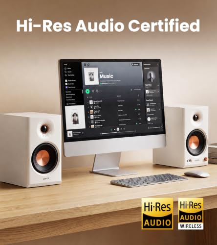 Edifier MR4.5 Bi-Amped Studio Monitor, 80W RMS Bookshelf Speakers - White - Image 7