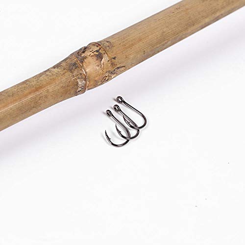 Ganchos de peixe limpos, 100 peças/caixa, ganchos farpados de aço de carbono de alta eficiência (8)