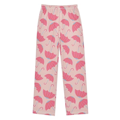 ZZKKO Umbrellas Cute Cartoon Pink Boys Pants for Kids Jogger Pants with Pockets S-XL