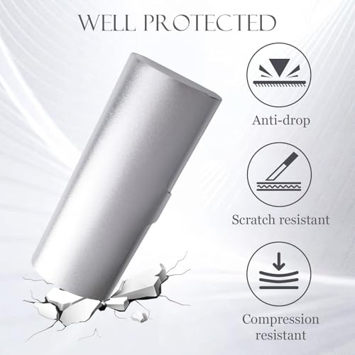 Image of Hifot Aluminium Glasses Case, Slim Reading Glasses Case, Portable Travel Metal Eyeglass Spectacles Protection Hard Shell