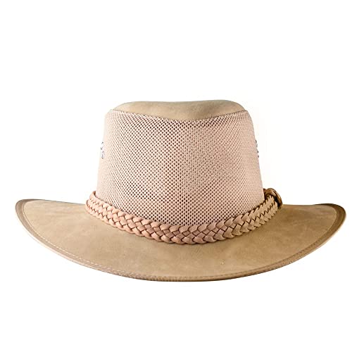Mesh Safari Hat For Men Soaker Golf Sun Hats Summer Wide Brim Outback Cap（Natural,L） #TOP3
