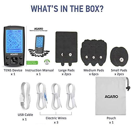 AGARO Dual Channel TENS Massager TM2421 24 Modes, 20 Intensity Levels, Rechargeable, Muscle/Nerve Stimulator for Pain Relief Therapy, Physiotherapy Machine, 10 Gel Pads, Period Pain, Pulse Massager - Image 7