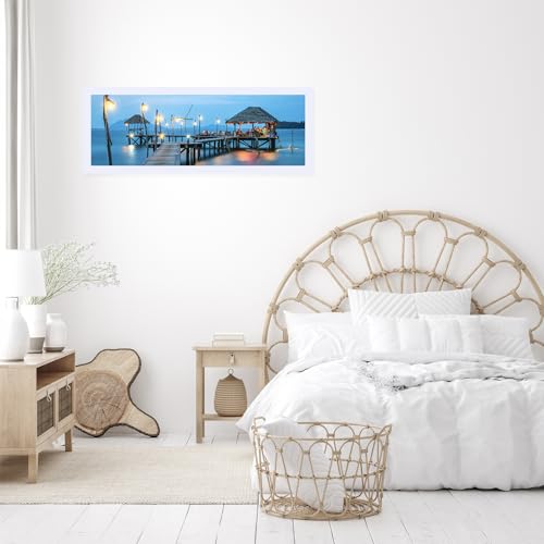 Image of JCJMY 13.5x40 Picture Frame White for Poster Photo Panoramic Picture, Horizontal and Vertical Formats for Wall Hanging, 13.5 x 40 inch Wall Gallery Photo Frame for 13.5 by 40 Photos Posters,White