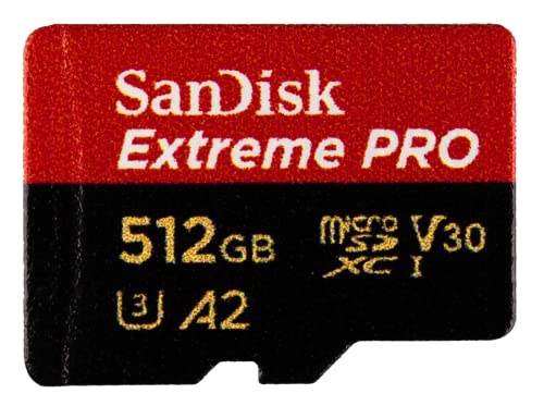 Image of SanDisk 512GB MicroSDXC Extreme Pro Memory Card Compatible with DJI Devices | Works with Mavic 3 Classic, Mavic Pro Platinum (SDSQXCD-512G-GN6MA) Bundle with (1) Everything But Stromboli MicroSD Reader