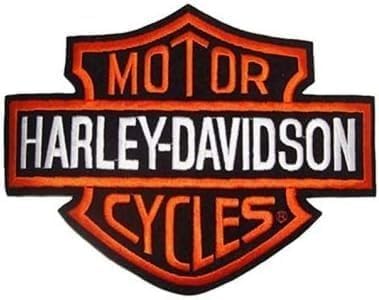 Patch thermocollant compatible avec HARLEY H-D - Logo Bar&Shield B&S XL 26 x 20 cm - Pour vestes, gilets, vestes - Non original, compatible et inspiré par...