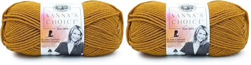 Image of Lion Brand Yarn (1 Skein 860-130I Vanna's Choice, Honey Yarn, 510 Foot (Pack of 2)
